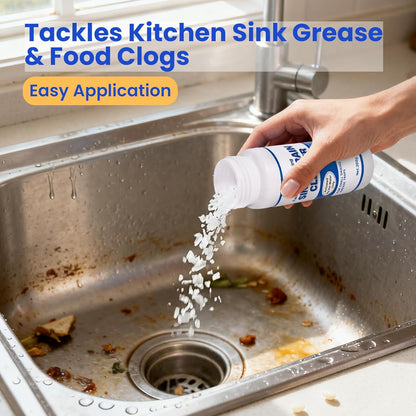 Sink Drain Clog Cleaner 400g: Upgraded Powerful Unclogger for Kitchen Sink, Bathroom Tub and Shower Drain, Effective Clog Remover