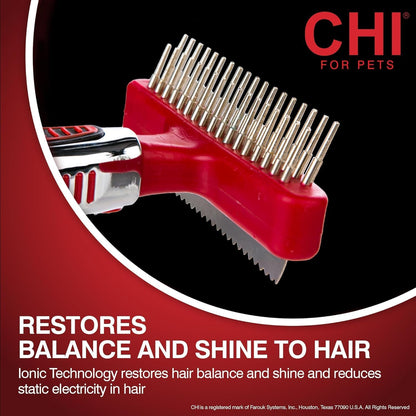CHI for Dogs Rubber Fur Accumulator Brush, Dog Grooming Tool for Removing Loose Hair and Lint from Coats Furniture Clothing and Car Seats, Flexible Rubber Bristles, Easy Clean Grooming Brush