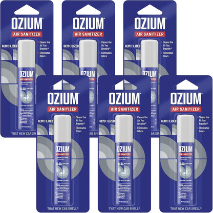 Ozium 0.8 oz. Air Sanitizer & Odor Eliminator for Homes, Cars, Offices and More, Original Scent, Pack of 6