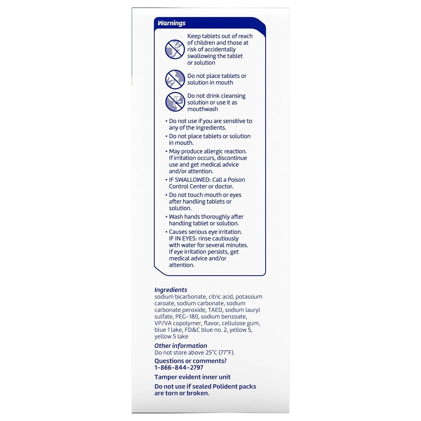 Polident Overnight Whitening Antibacterial Dental Appliance Cleanser Tablets, Mouthguard Cleaning Tablets, 60 Count