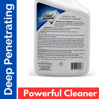 Black Diamond Stoneworks Stone & Tile Intensive Cleaner: Concentrated Deep Cleaner, Marble, Limestone, Travertine, Granite, Slate, Ceramic & Porcelain Tile.