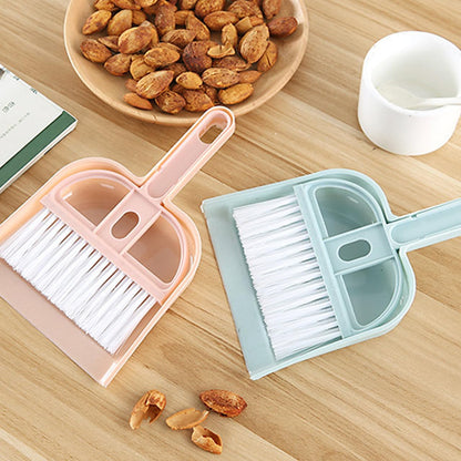 6Set Small Dustpan and Brush Set Small Cleaning Brush Portable Hand Broom for Office Kitchen Table Desk Keyboard Cars and Pet Nest Floor Cleaning Supplies