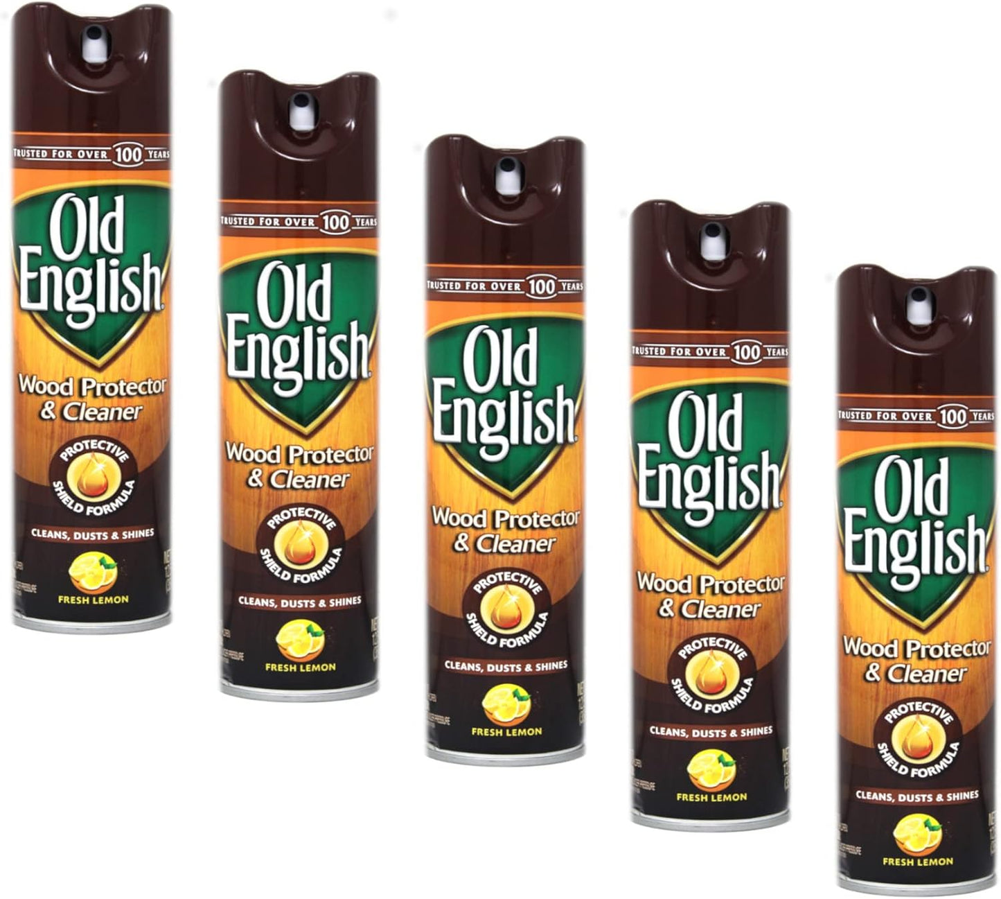 Old English Furniture Polish Spray, Lemon 12.50 oz (Pack of 5)