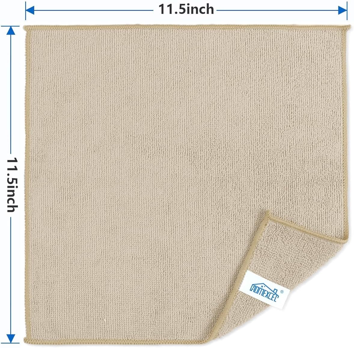 HOMEXCEL Microfiber Cleaning Cloth 210GSM, Pack of 12, Size:11.5" x 11.5", Ultra-Soft, High-Density Non-Abrasive Cleaning Towels for Cars, Glass, Kitchen, Reusable Rags, Blue/Green/Yellow/Pink