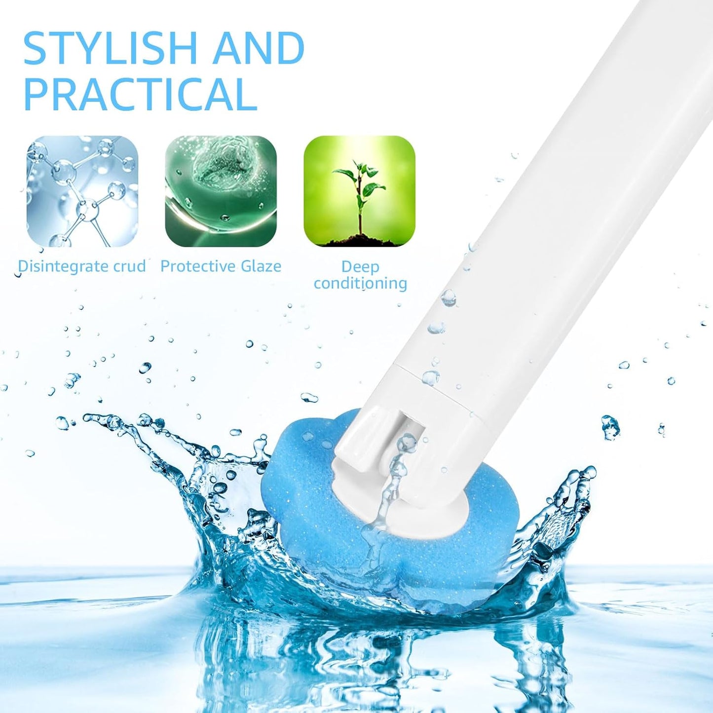 72PCS Disposable Toilet Cleaning Brush Wand Cleaner Refills, Contains Only the Brush Head, Disposable Toilet Cleaning Pads, Bathroom Toilet Bowl Brush and Holder Set (Refills)