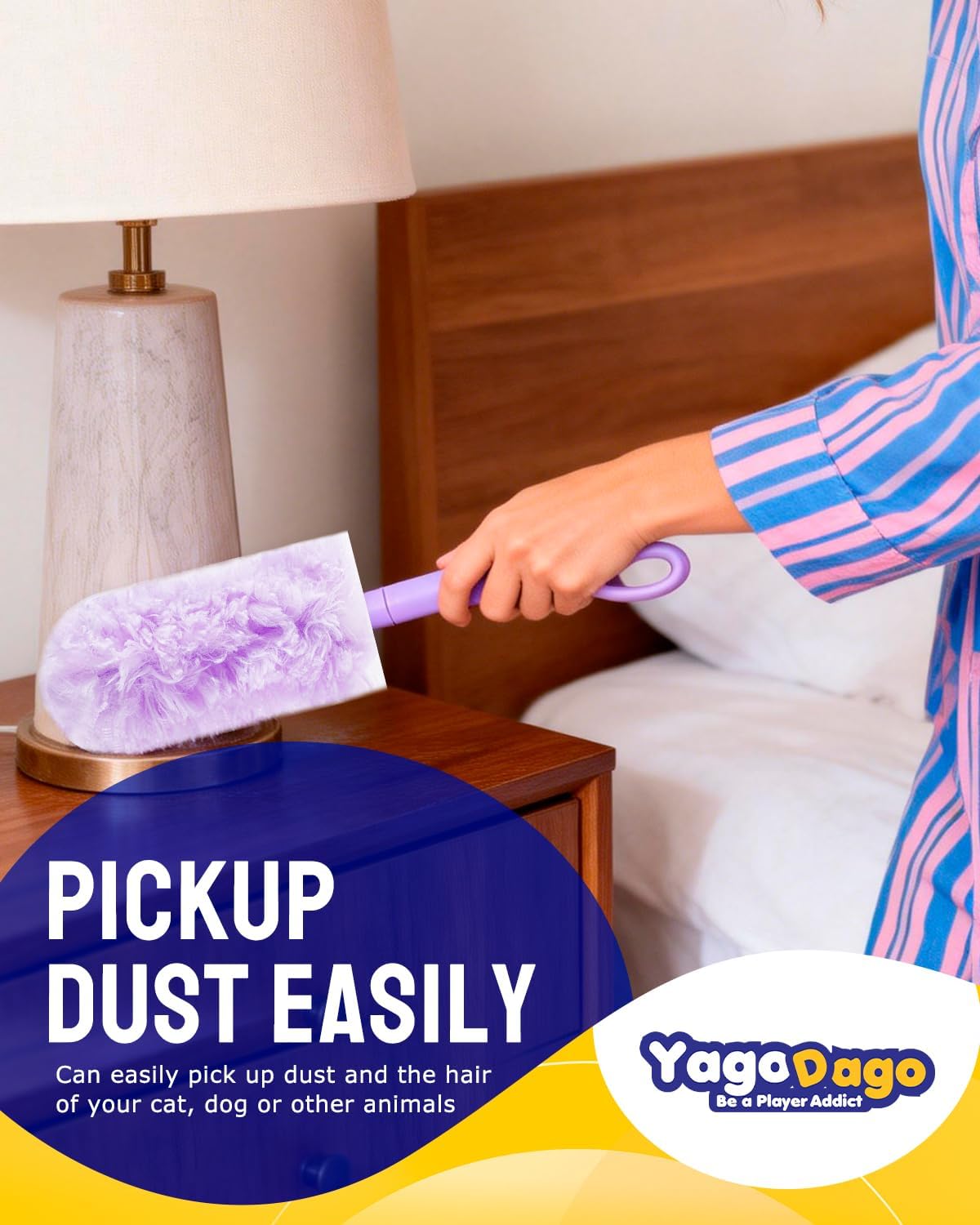 20 Count Duster Refill Compatible with Swiffer Hand Duster, Lavender Flavor Disposable Heavy Duty Duster Refills, Dusters Refills for Cleaning, Blinds & Ceiling Fan (Handle is Not Included)