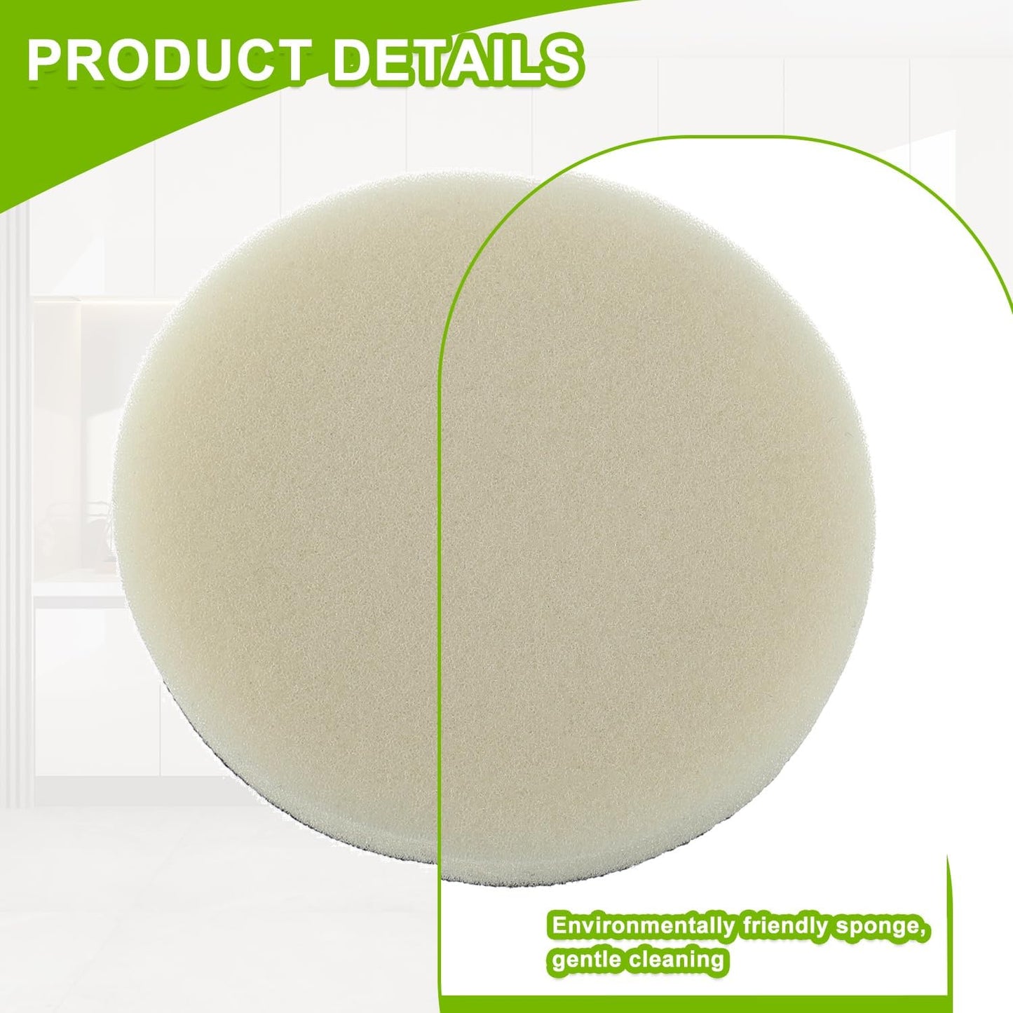 16pcs Kitchen Pads Power Scrubber Pads Set Electric Scrubber Replacement Scouring Pads fit for Dremel Versa Scouring Pads,Green