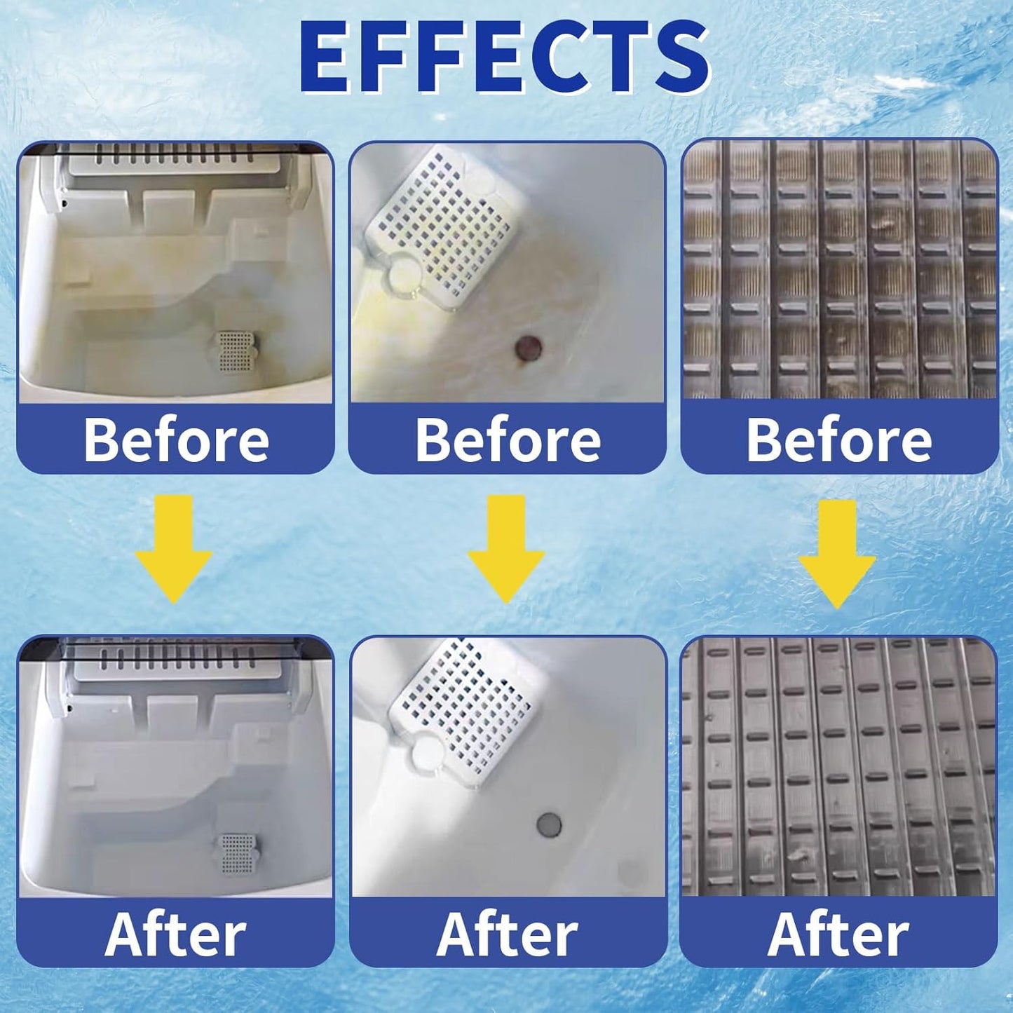 Ice Machine Cleaner Maker and Descaler - 24 Ice Maker Cleaner Tablets Compatible with All Major Brands, Nickel Safe Descaler Countertop Portable Commercial Icemaker Cleaning Solution