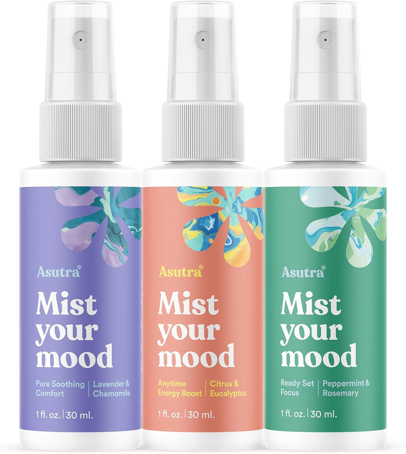 ASUTRA Multi-Use Essential Oil Aromatherapy Spray (Citrus & Eucalyptus), 4 fl oz – Mist for Face, Body, Rooms & Linens – Car, Fabric, and Bathroom Freshener
