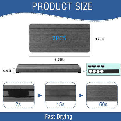 3PCS Water Absorbing Stone Tray, Fast Drying Stone Sink Tray, Stones Soap Trays, Water Absorbent Diatomite Trays, Diatomite Coasters for Kitchen Sink Bathroom Counter, Hand Soap Dish & Holders