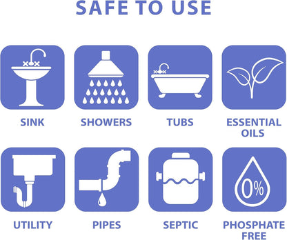 SANI 360° Sani Sticks Drain Cleaner and Deodorizer, 24 Count, Lemon Scent Enzyme Pipe Cleaners, Eliminate Odors, Prevent Clogged Drains, Safe for Sinks, Bathtub Drains, Septic Tanks