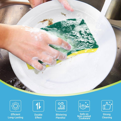 AIDEA XL Sponges Kitchen, 12Count, Non-Scratch Dish Sponges, Large Natural Sponge for Non Stick Cookware, Cellulose Cleaning Sponge for Dishes, Bathroom, Household