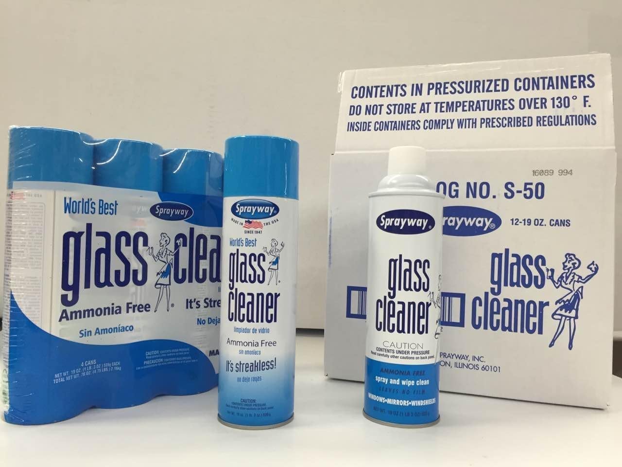 Sprayway Glass Cleaner - 6 Cans