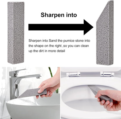 10 Pack Pumice Stone for Cleaning, Pumice Stone for Toilet Cleaning Bowl Stick, Heavy Duty Strong Pumice Cleaning Bar for Bathtubs, Kitchen Sink, Grill, Household (5.9 x 1.4 x 0.9 Inches)