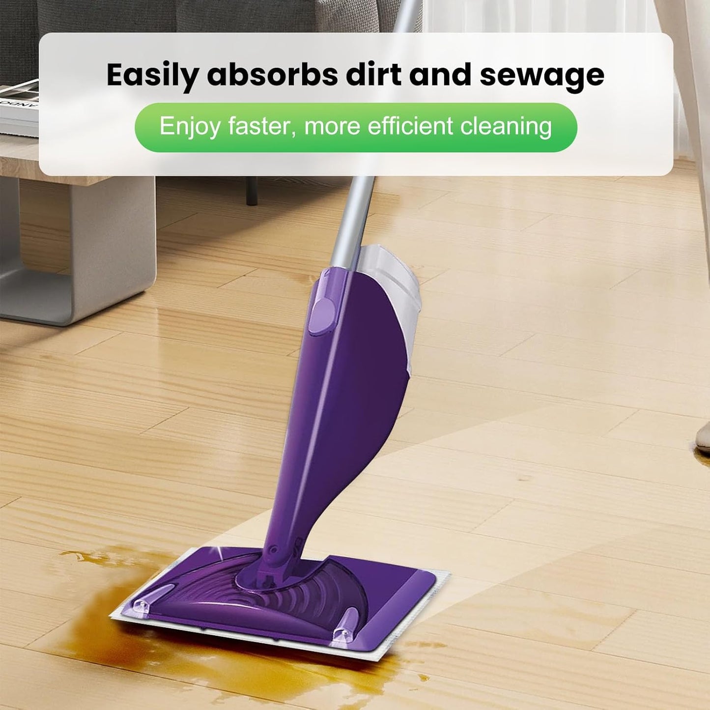 42 Count Disposable for Swiffer Wet Pads Refill Replacement for Swiffer WetJet Spray Mop, Extra Strong Dirt Locking and Water Absorbent, Powerful Stain Removal