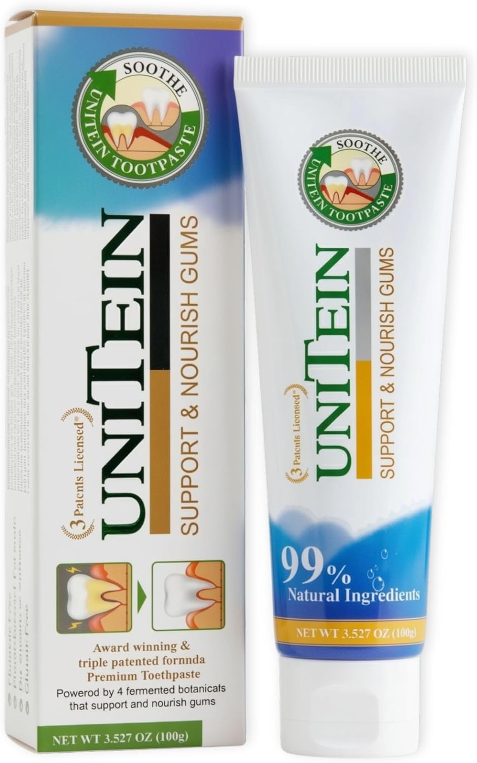 Gum Restore Toothpaste, Improves and protects damaged & bleeding gums, Breaks Down Plaque, Resists Tarter, Plant-based Formula, 99% Natural Ingredients, Free of Fluoride, Triclosan, Microbeads