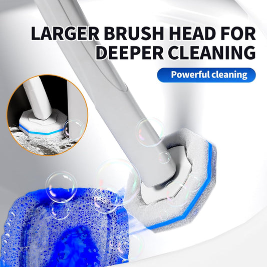 Disposable Toilet Brush - Toilet Bowl Cleaner, Toilet Cleaning Supplies, Toilet Brush with Holder, Toilet Bowl Cleaner Wands，40 Refills for Toilet Cleaning and Hygienic Bathroom Maintenance