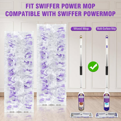 24 Pack Power Mop Refills Pads for Swiffer PowerMop，Swifter Wet Pads Refill for Swiffer,Unscented&Thickened Mopping Pads Replacement Pads for Multi-Surface &Wood Floor Cleaning