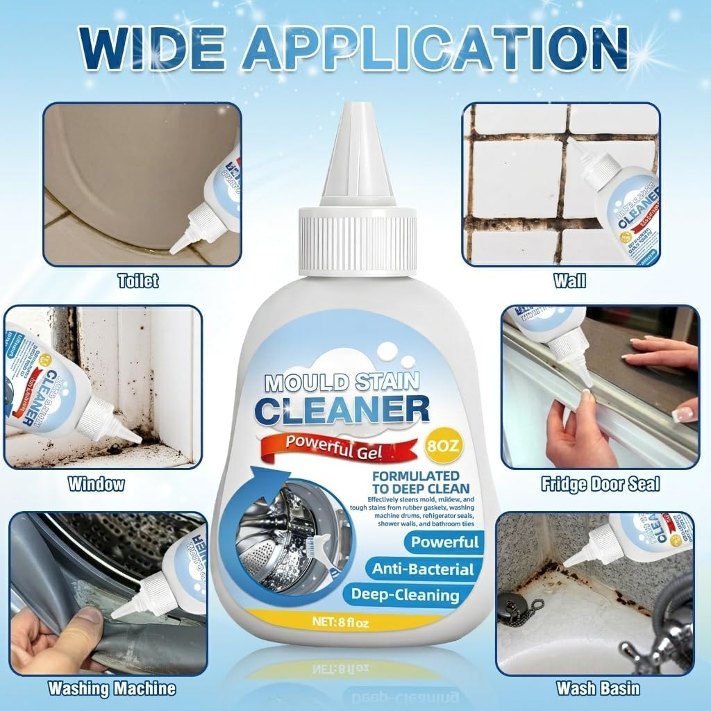 Home Remover Gel,8 Fl Oz Washing Machine Cleaner for Grout Caulk, Bathroom, Shower, Bathtub, Refrigerator Cleaning Solution, Front Load Washer Gasket, Grout Cleaner
