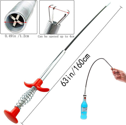 Drain Clog Remover Snake Tool for Hair and Debris, Unclog Toilet, Sink, Shower, Bathtub, Sewer