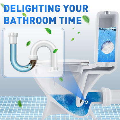 Qualirey 60 Pack Automatic Toilet Cleaner Tablets Toilet Bowl Long Lasting Bathroom Tank Tablets (Blue)