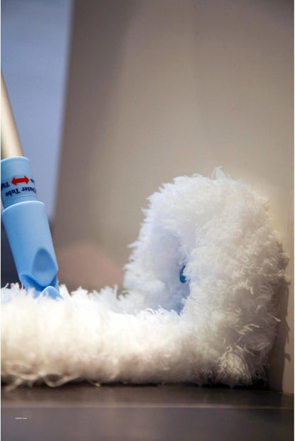 E-Cloth Flexi-Edge Floor & Wall Duster Head - Reusable Microfiber Dust Mop Replacement for Floor Cleaning, Traps Dust, Pet Hair & Debris, Washable, Hardwood, Tile, Wood, & Laminate - 1 Pack
