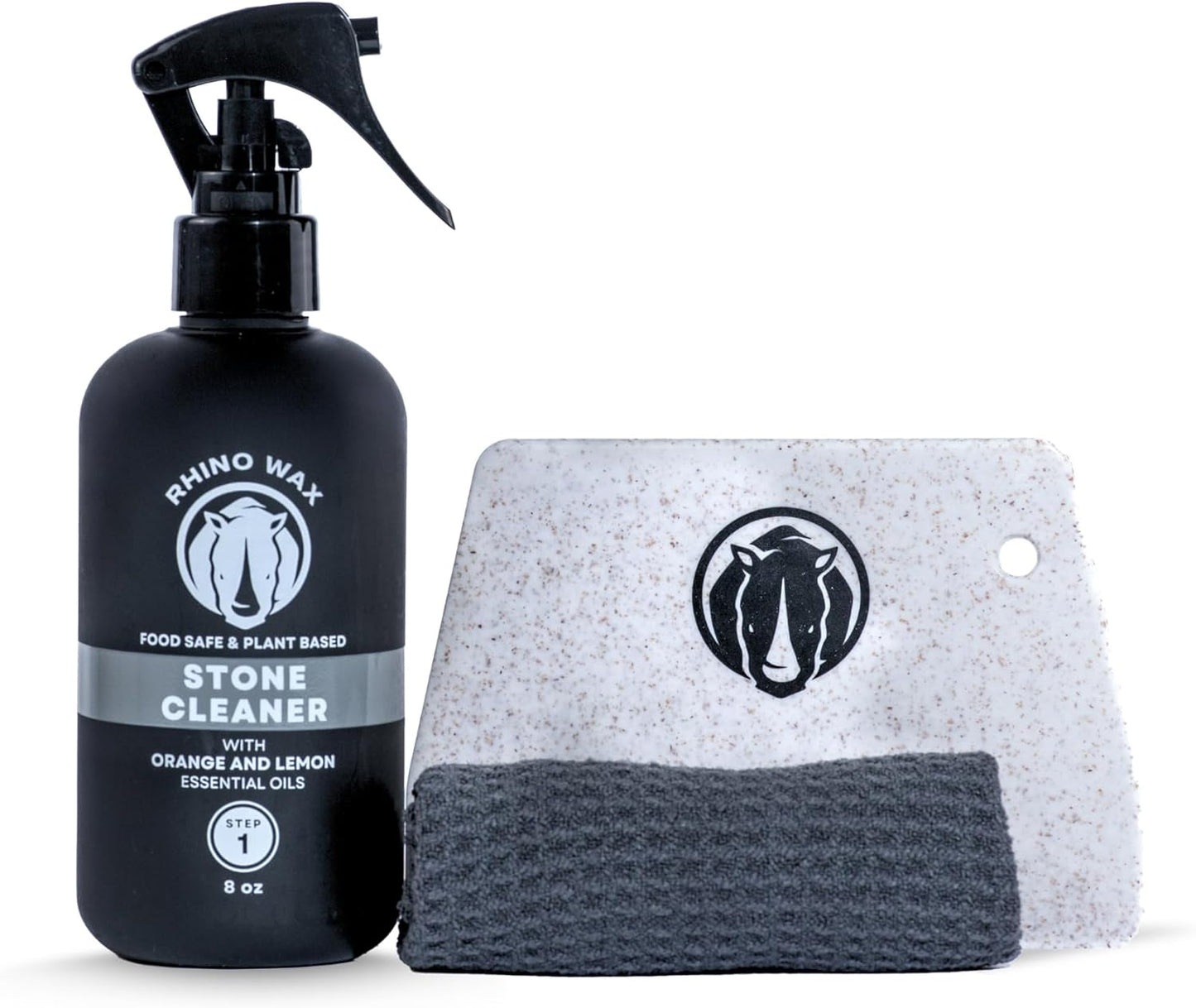 Rhino Wax Soapstone Spray Cleaner - Safely Clean Soap Stone, Slate, Granite, Quartz, Marble, Concrete - Food Safe - Natural Ingredients - Fresh Orange & Lemon Scent Neutralizes Odors - Made in USA