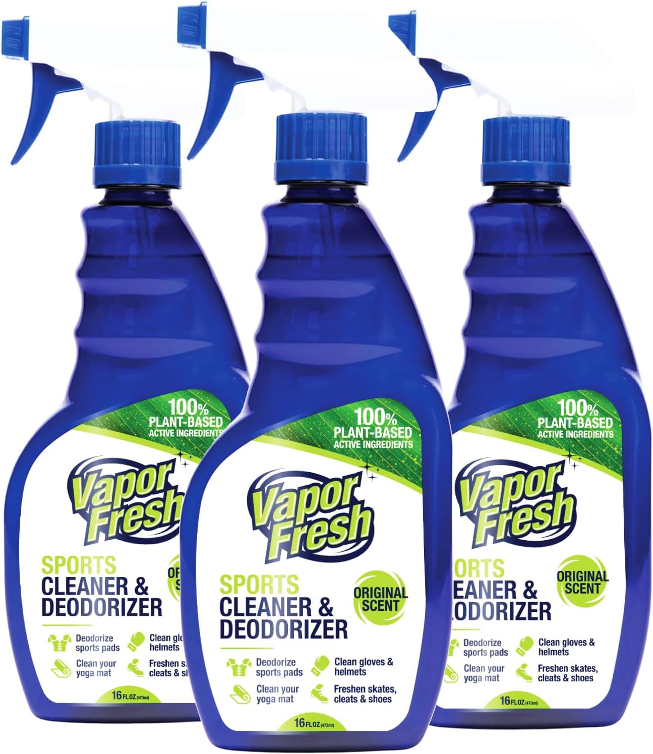 Vapor Fresh Sports Cleaner and Deodorizer - For Boxing Gloves, Sports Pads, Helmets, Gym Bags, Gym Equipment and More - Naturally Powered By Plants, 16 Fl Oz (1-Pack)