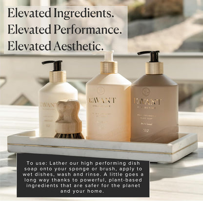 L'AVANT Collective High Performing Dish Soap Refill | Plant-Based Ingredients & High Performing Formula | Notes of Bergamot, Orange Blossom, Amber, Cedar | Blushed Bergamot Scent 32oz
