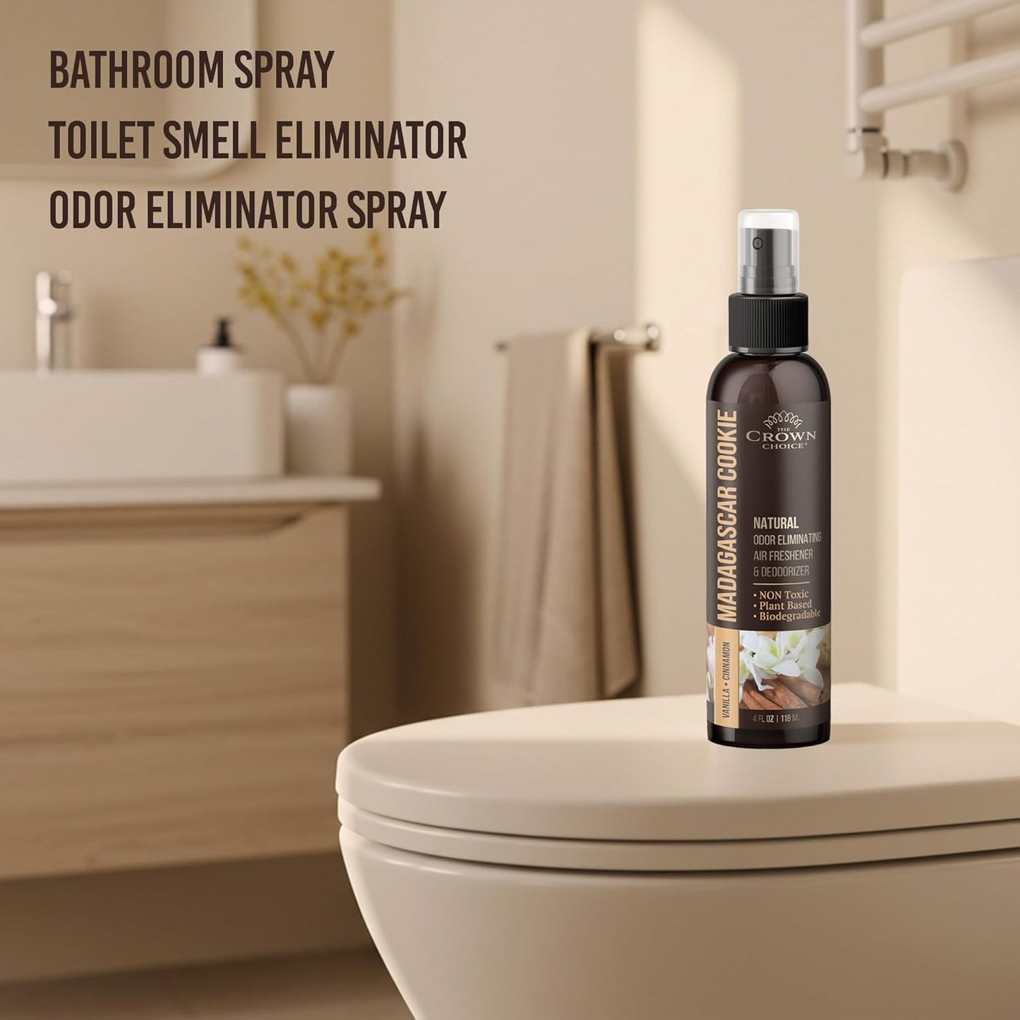Non-Toxic Odor Eliminator,Natural Cedar Air Freshener Spray for Clothes Storage & Moth Repellent,Closet & Couch Deodorizer,Long Lasting Bathroom & Toilet Freshener, Safe for Kids & Pets-4 oz Pack of 1