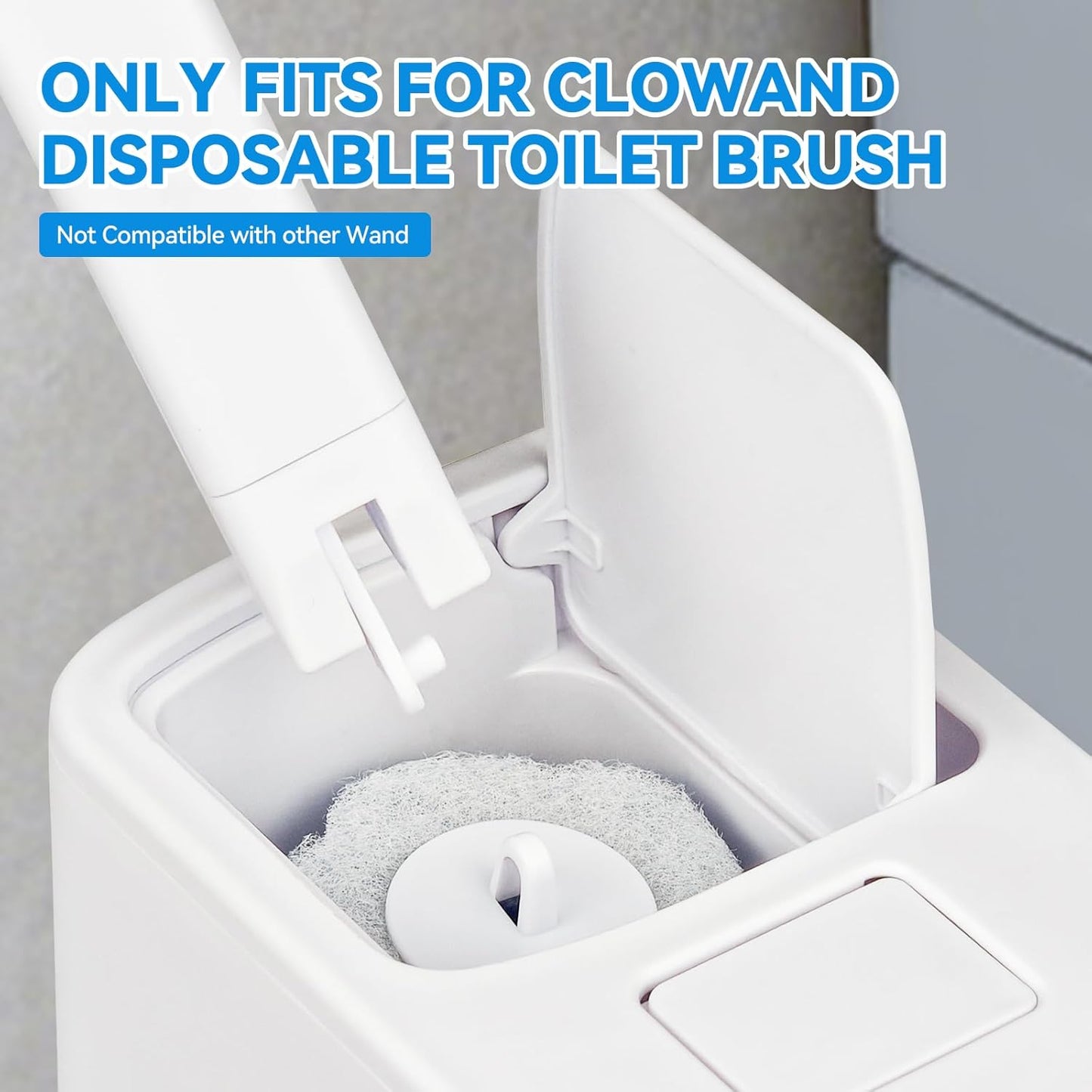 48 Count Disposable Toilet Brush Refill Pads, Disposable Toilet Bowl Wand Refills, Toilet Cleaning Refills, Toilet Scrubber Refills, Brush Head Replacement