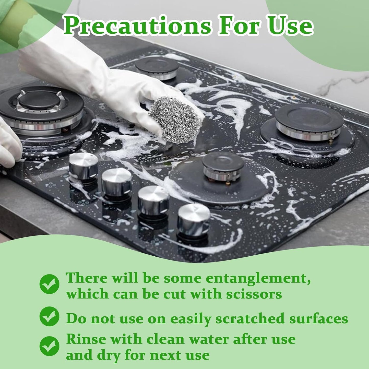 72 Pieces Stainless Steel Scrubber Bulk Steel Wool Scrubber Metal Sponge Wire Scouring Pad Heavy Duty Clean Dish Pot Pan and Oven for Kitchen, Bathrooms, and More