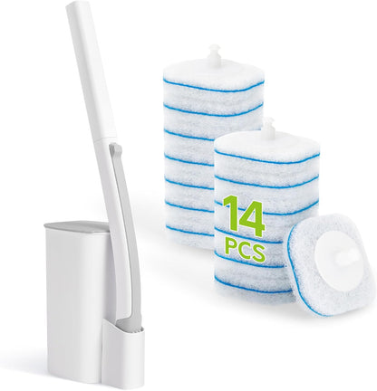 Toilet Bowl Cleaner Wand Refills Compatible with CLOROX, 21 Count Disposable Toilet Brush Refills, Replacement Heads for Toilet Cleaning System