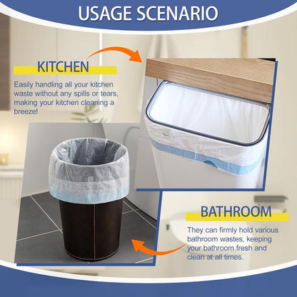 3 Gallon Trash Bags Drawstring 0.96 Mil - 120 Count 12 Liter Small Garbage Bags for Bathroom, Strong White Unscented Plastic Wastebasket Bin Liners for Toilet Office and Bedroom
