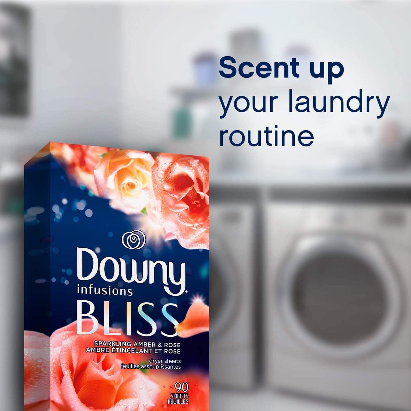 Downy Calm Mega Dryer Sheets, Large Fabric Softener Sheets for Laundry , Static Guard & Softness Boost, Laundry Dryer and Fabric Sheets, 180 Count