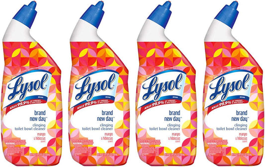 Lysol Toilet Bowl Cleaner - Mango & Hibiscus 24 Oz (Pack of 4)
