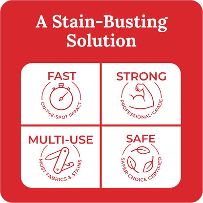 Emergency Stain Rescue Stain Remover Spray - For Wine & Coffee - Blood Stain Remover Clothes & Laundry - Carpet Cleaner Spray with No Added Phosphates - 2 x 4 Fl Oz