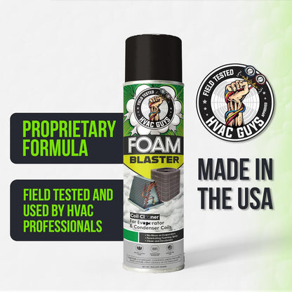Leak Saver Foam Blaster AC Coil Cleaner for AC Unit 3-Pack | No Rinse Formula for Evaporators & Condensers | Neutral Citrus Scent