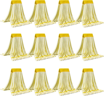 Matthew Cleaning Microfiber Tube Mop(Meduim,Blue,3Pack) Heavy Duty Mop Head Replacement,Excellent Absorbency,Premium launderability,Reusable,Loop end for Home,Commercial&Industrial Use