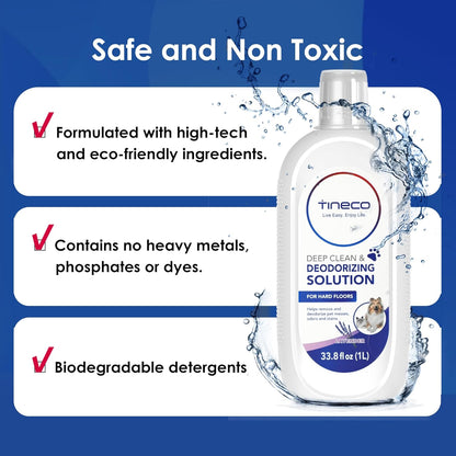 Tineco Floor Cleaning Solution 1L (33.8oz), Lavender Scent, Deep Cleaner for Multi-Hard Floors, Compatible with iFLOOR & FLOOR ONE S3/S5/S6/S7/S9 Artist & S6/S7/S9 Master Series, Non-Steam Compatible