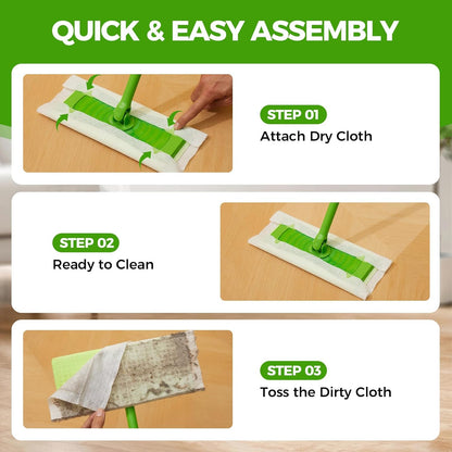 Dry Mop Refills - 160 Count Disposable Dusting Cloths - Electrostatic Cloths - 7.9"x11.6" Box Packing