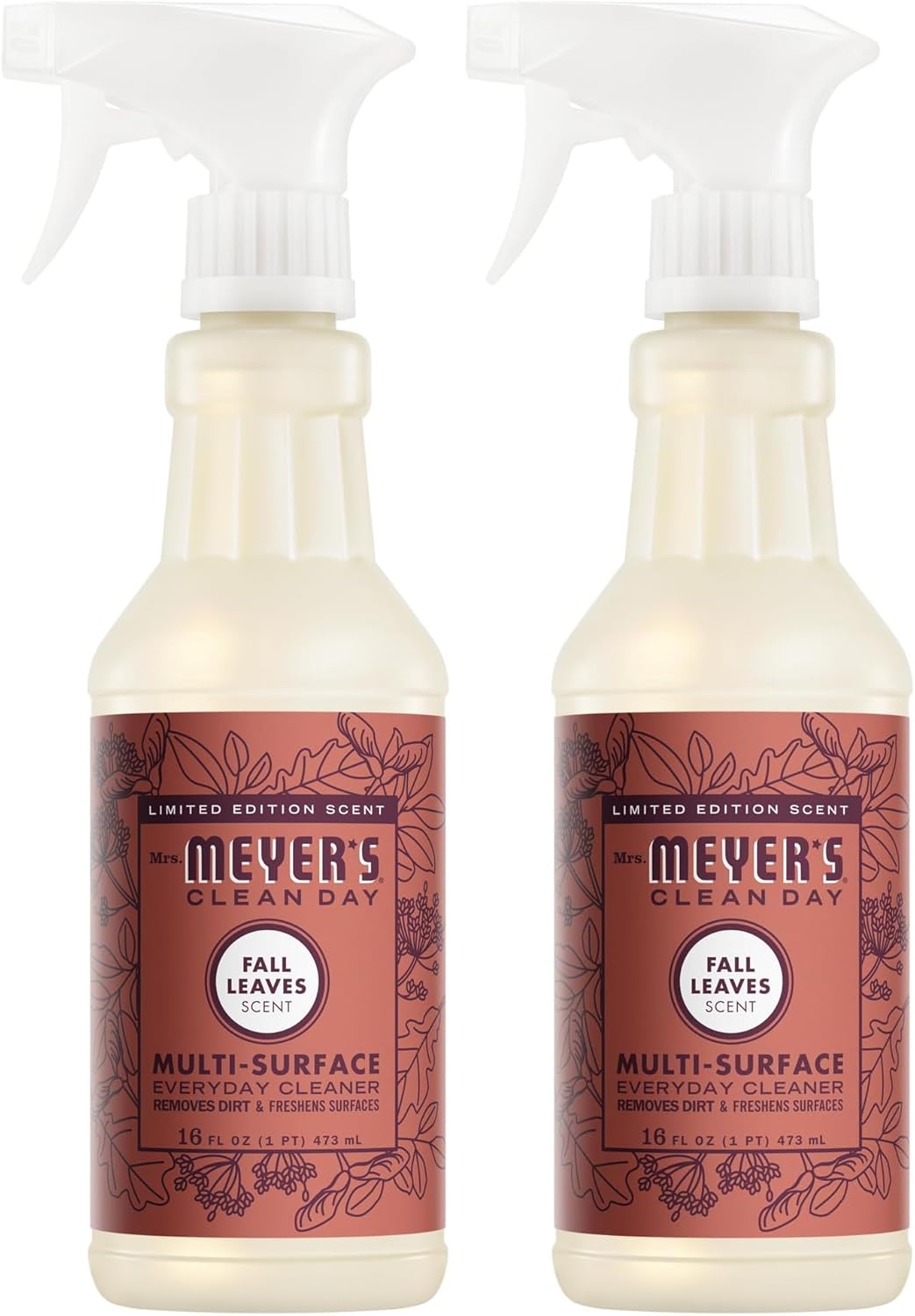 MRS. MEYER'S CLEAN DAY Multi-Surface Everyday Cleaner, Fall Leaves Scent, 16 Fl Oz Bottle