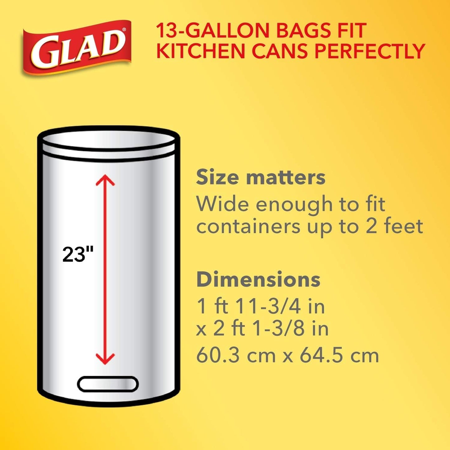 Glad ForceFlex Tall Kitchen Trash Bags, 13 Gal, Gain Lavender with Febreze, 110 Ct (Pack May Vary)