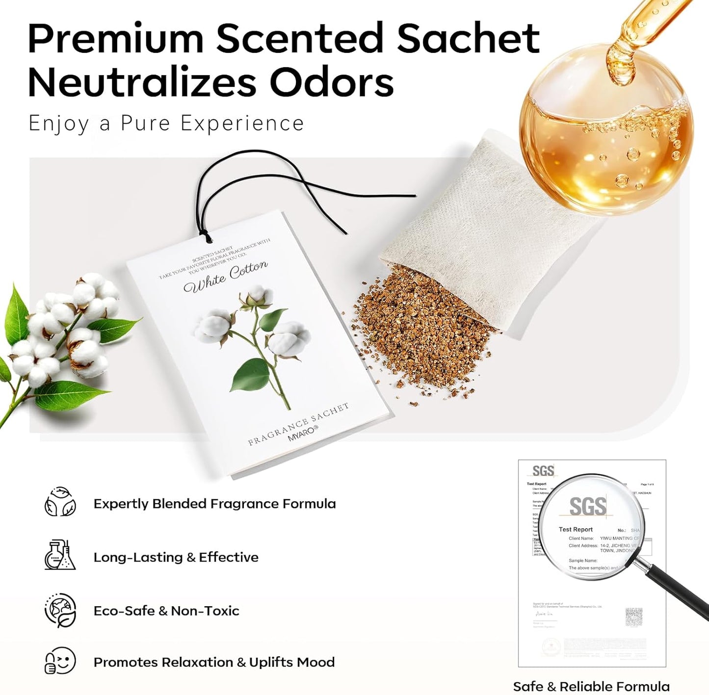 MYARO 12 Pack Fresh Linen Scented Sachets for Drawer, Closet & Car Air Freshener Bags | Odor Eliminator & Fabric Refresher | Crisp, Clean Home Fragrance Gift Set
