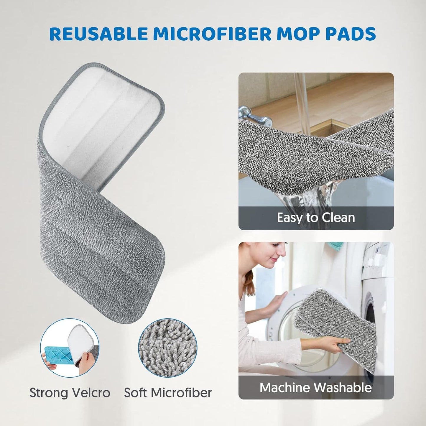 Spray Mops for Floor Cleaning: MEXERRIS Wet Mop with 3 Washable Pads for Swiffer Powermop - Floor Mop with Refillable Bottle - Home Commercial Dust Mops for Hardwood Laminate Ceramic Tiles