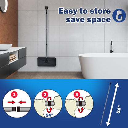 Large Surface Flat Mop, 15x8 Inches, 3Pack Microfiber Wet Mop Refills, Reusable & Washable, Compatible with Hardwood Floor & More, Includes 1 Cleaning Scraper