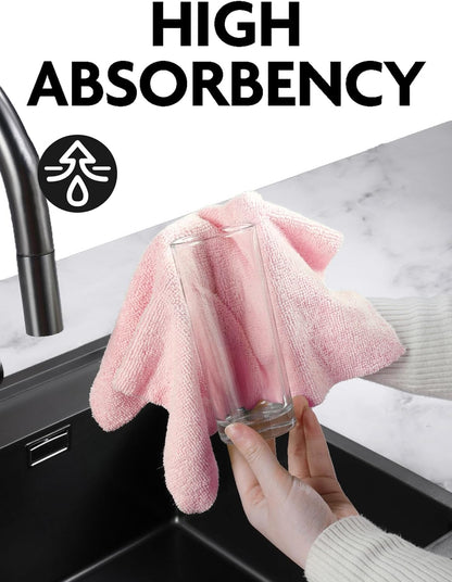 Fantasticlean Microfiber Cleaning Cloth Roll -75 Pack, Tear Away Microfiber Towels, 12" x 12", Reusable, Washable, Scratch Free, Ultra Absorbent Dishcloth for All-Around Cleaning Supplies (White)
