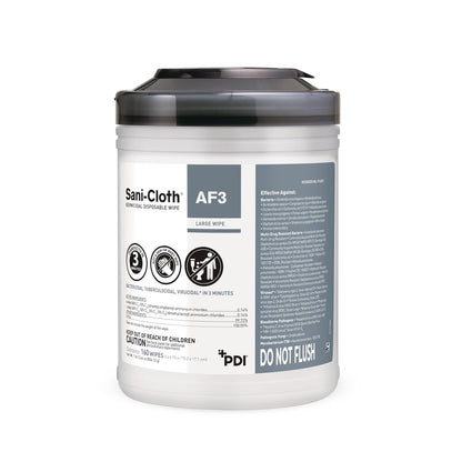 PDI Sani-Cloth AF3 Alcohol & Fragrance Free Disinfecting Wipes, 12 Pack, 160 Wipes Each, Multi-Surface Germicidal Cleaning, Large, 6" x 6.75" Size (Pack of 1920)