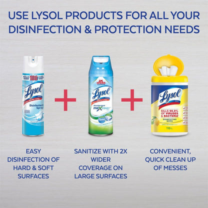 LYSOL Disinfecting Wipes - Lemon & Lime Blossom To-Go Flatpack 15 ct. (Pack of 6)