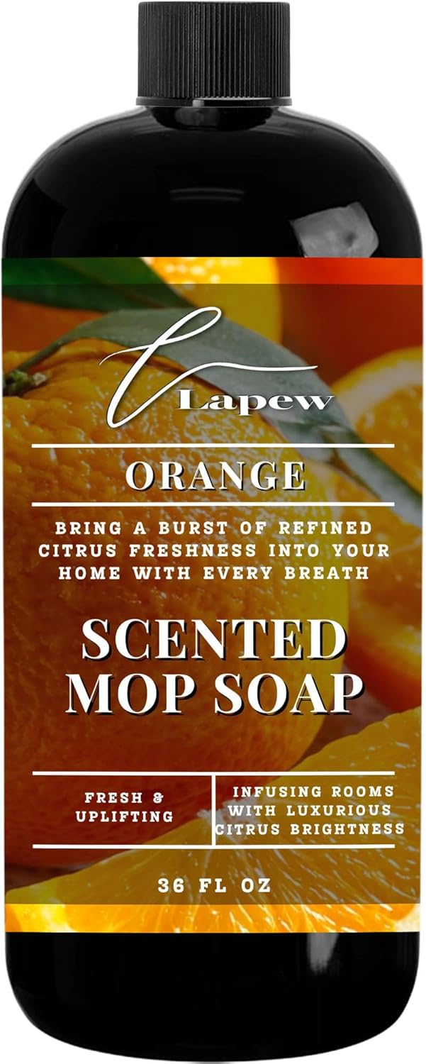 Lapew Santal Scented Mop Soap - Luxury Floor Cleaner Concentrate for Mopping Tile, Laminate, Vinyl & Hardwood | Streak-Free, Low-Foam | 36 oz - Colors C